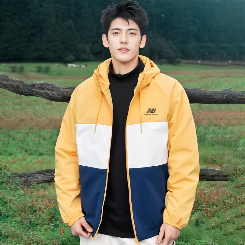 New Balance连帽夹克男装女装春季款运动服情侣拼色复古宽松外套