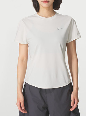 正品Nike耐克简约透气健身训练圆领女运动休闲短袖T恤HM9699-133