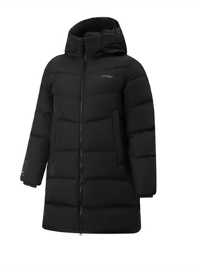 李宁正品2025冬男保暖连帽长款运动风常规风衣AYMV213-3/4