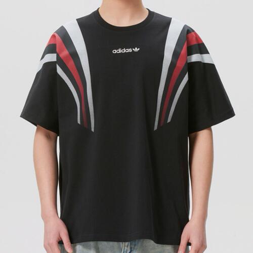 阿迪达斯26春男子时尚复古印花休闲运动T恤上衣短袖KW2015 KW2016