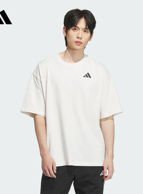 adidas阿迪达斯宽大篮球风半袖2025夏男女训练运动短袖T恤 KD4292