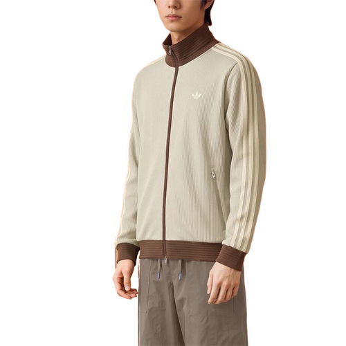 adidas三叶草 男女简约复古休闲针织立领夹克外套LD6434