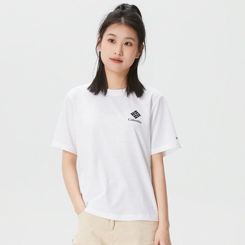 Columbia哥伦比亚户外26春夏新品女子吸湿速干圆领短袖T恤XR6735 - 实物图