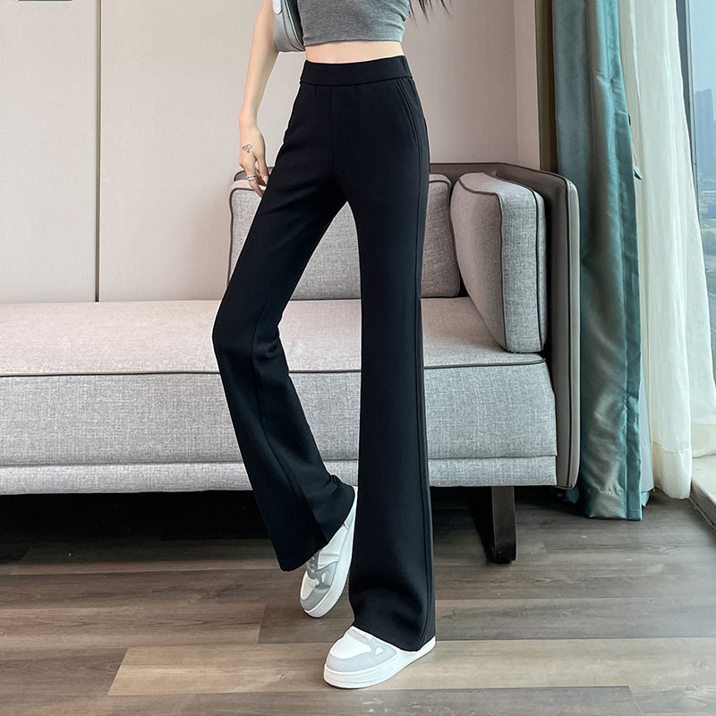 西装微喇裤女春夏薄款高腰大码女