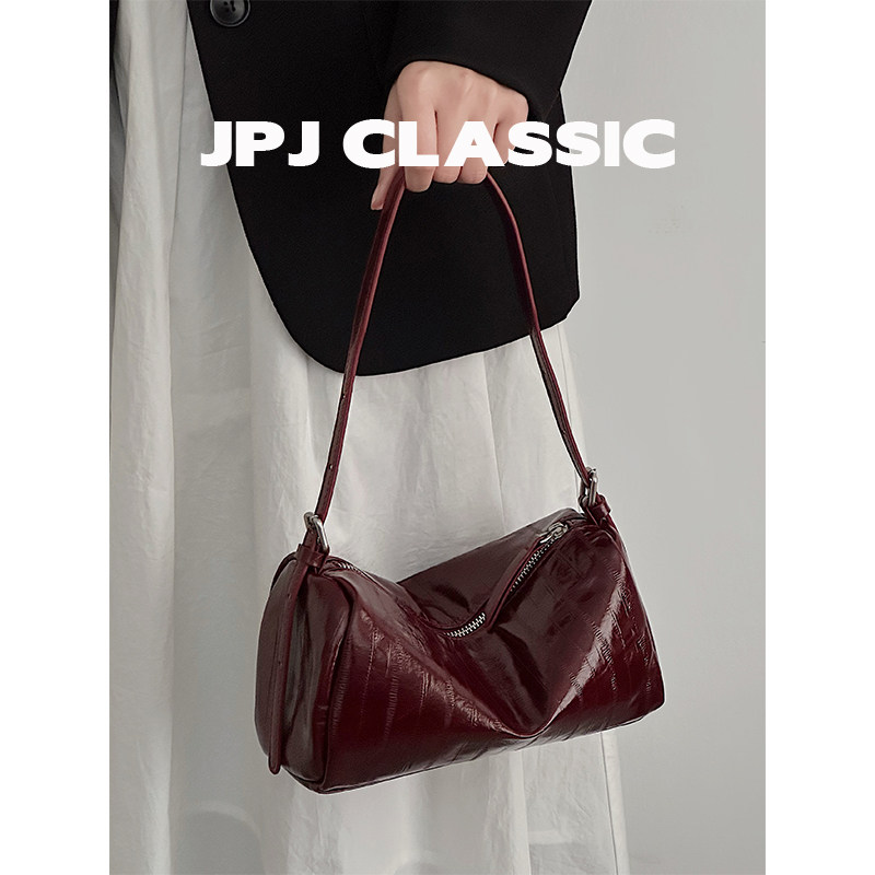 jpjclassic头层牛皮枕头包女鳗鱼皮波士顿包休闲风单肩斜挎通勤包,箱包皮具/热销女包/男包,腋下包,淘宝优惠券,粉丝福利购,淘宝优惠卷