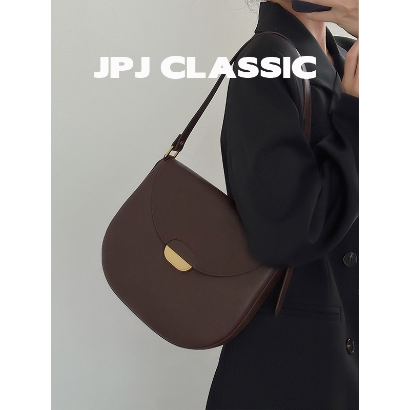 jpj马鞍包牛皮复古风通勤包