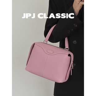 jpjclassic早春新品 挂耳包女单肩斜挎波士顿手提包通勤腋下包软皮