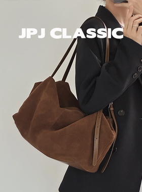 jpjclassic磨砂牛皮枕头包女波士顿单肩包通勤腋下包保龄球包