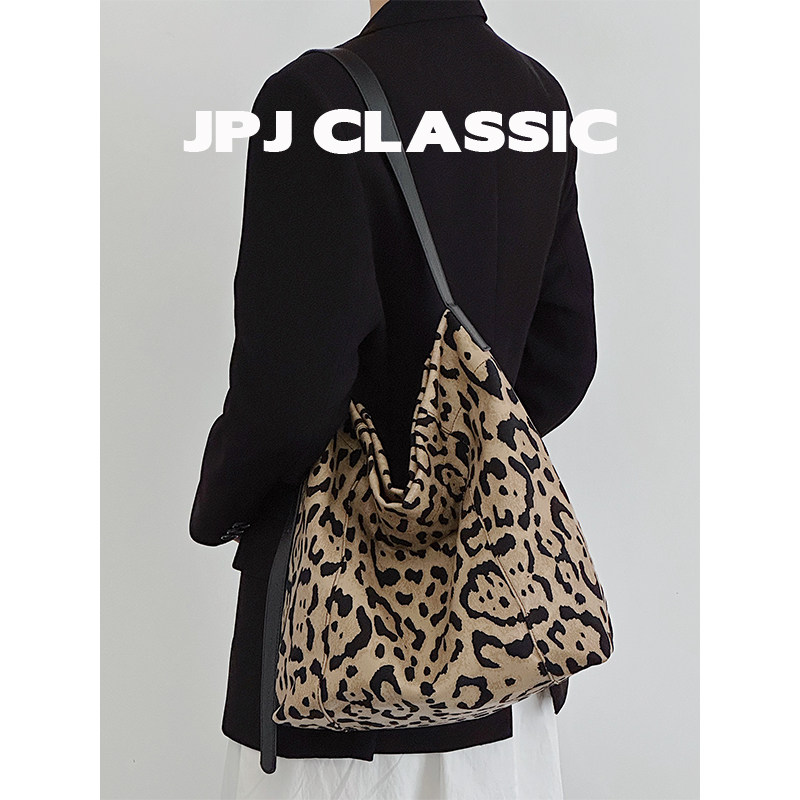 jpjclassic帆布豹纹大容量包