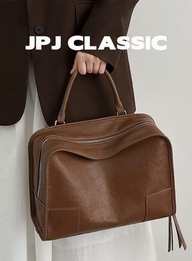 jpjclassic植鞣牛皮枕头包女单肩斜挎通勤包百搭腋下包城市风软包