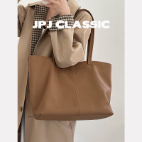 jpjclassic头层牛皮托特包女大容量通勤包妈咪包休闲大包包慵懒风