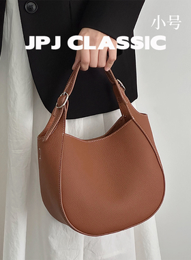 jpjclassic头层牛皮城市风托特包菜篮子单肩斜挎通勤软包翅膀包