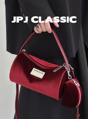 jpjclassic新品天鹅绒枕头包女迷你可爱波士顿手提单肩斜挎包