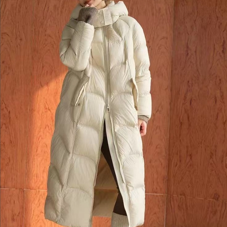 【断码清仓】泡芙羽绒服女长款过膝宽松加厚大被子白鸭绒外套