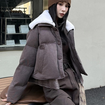 90%白鸭绒羽绒服女2025冬季新款