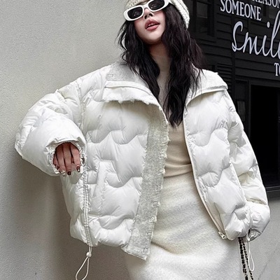 90%白鸭绒羽绒服女2025冬季新款