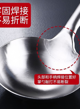 炒菜勺手勺炒勺家用食堂打菜勺手勺厨师专用长木钢柄勺子商用厨师