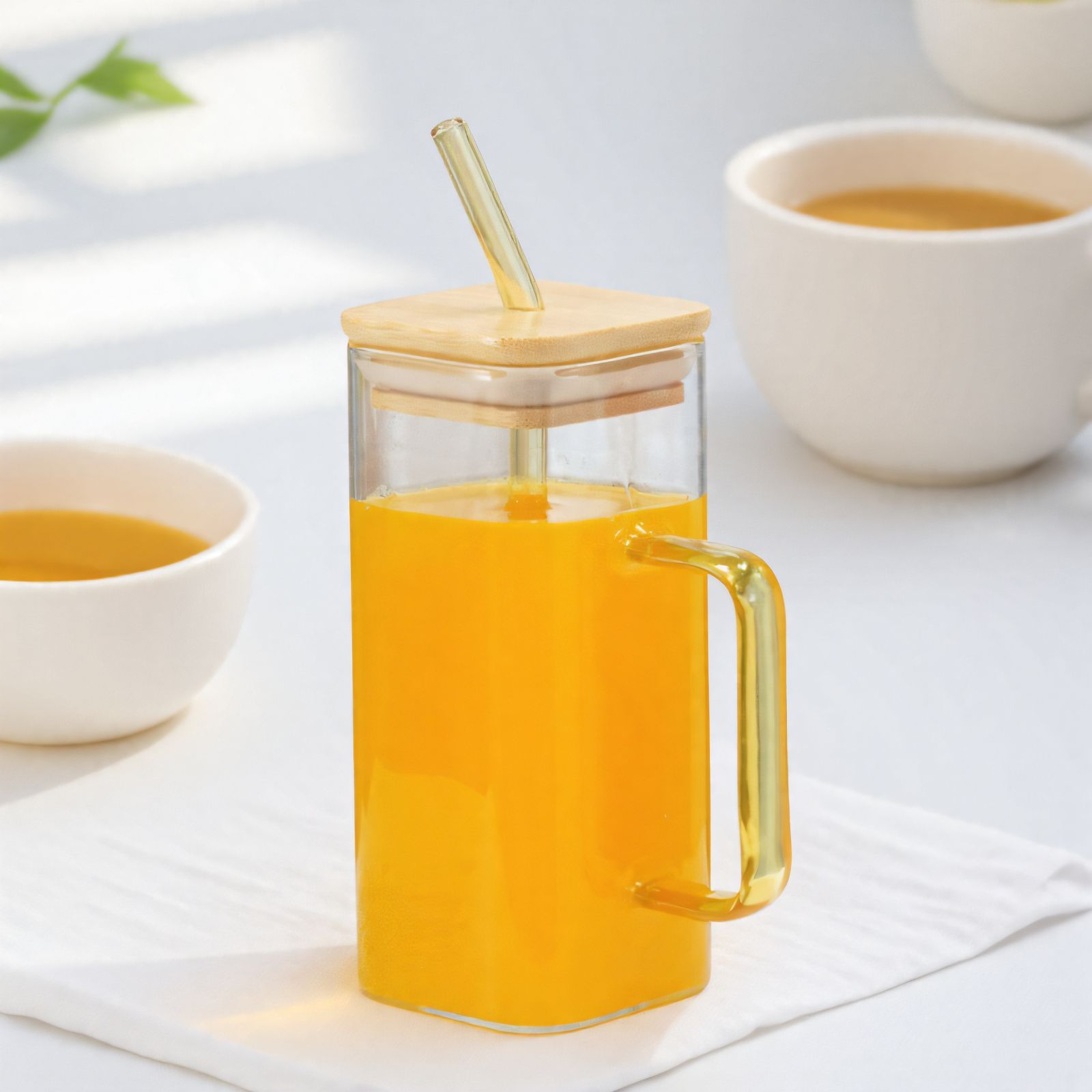 食品级高硼硅玻璃杯耐高温加厚带盖水杯女新款2025高颜值吸管杯