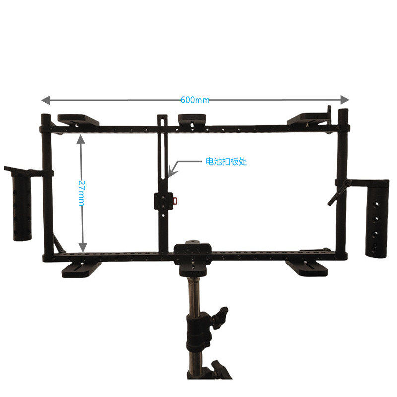 影视摄影三机位监视器扩展兔笼 铝合金三显示器安装和双手柄