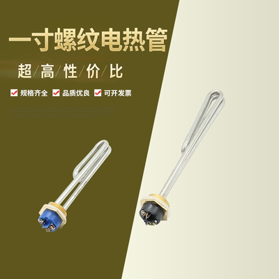 1寸螺纹DN25电加热棒太阳能加热管220V 2KW 3KW 4KW热水器发热管