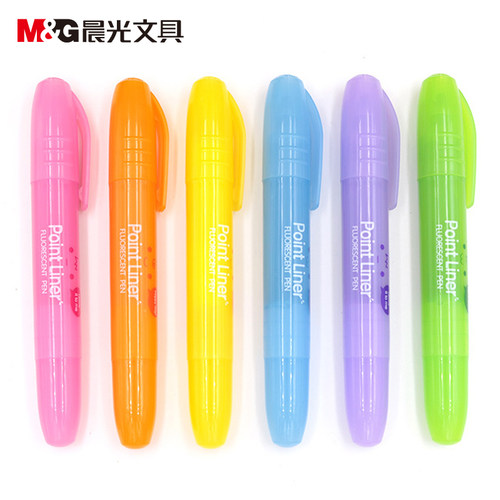 晨光6色荧光笔彩色标记笔21009