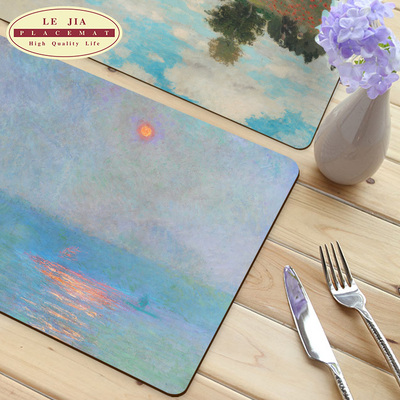 外贸出口欧美莫奈名画系列隔热垫