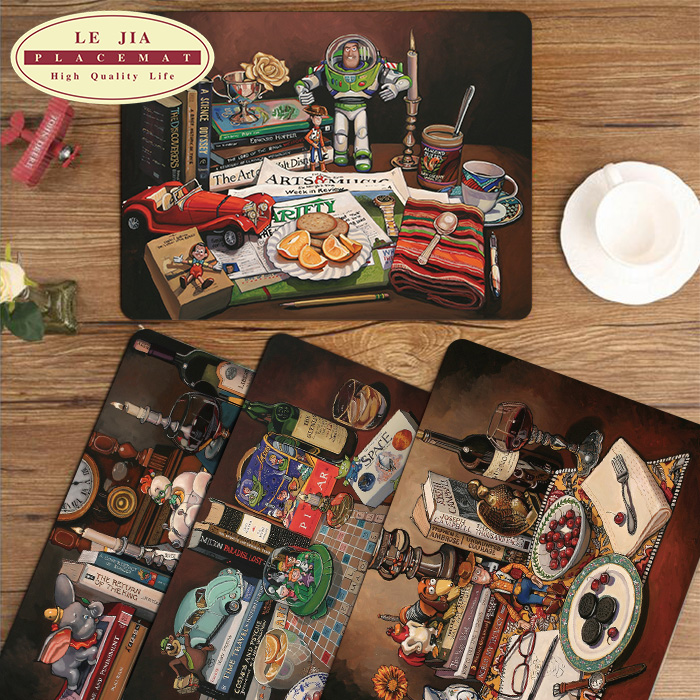 下单备注图案外贸出口油画餐垫