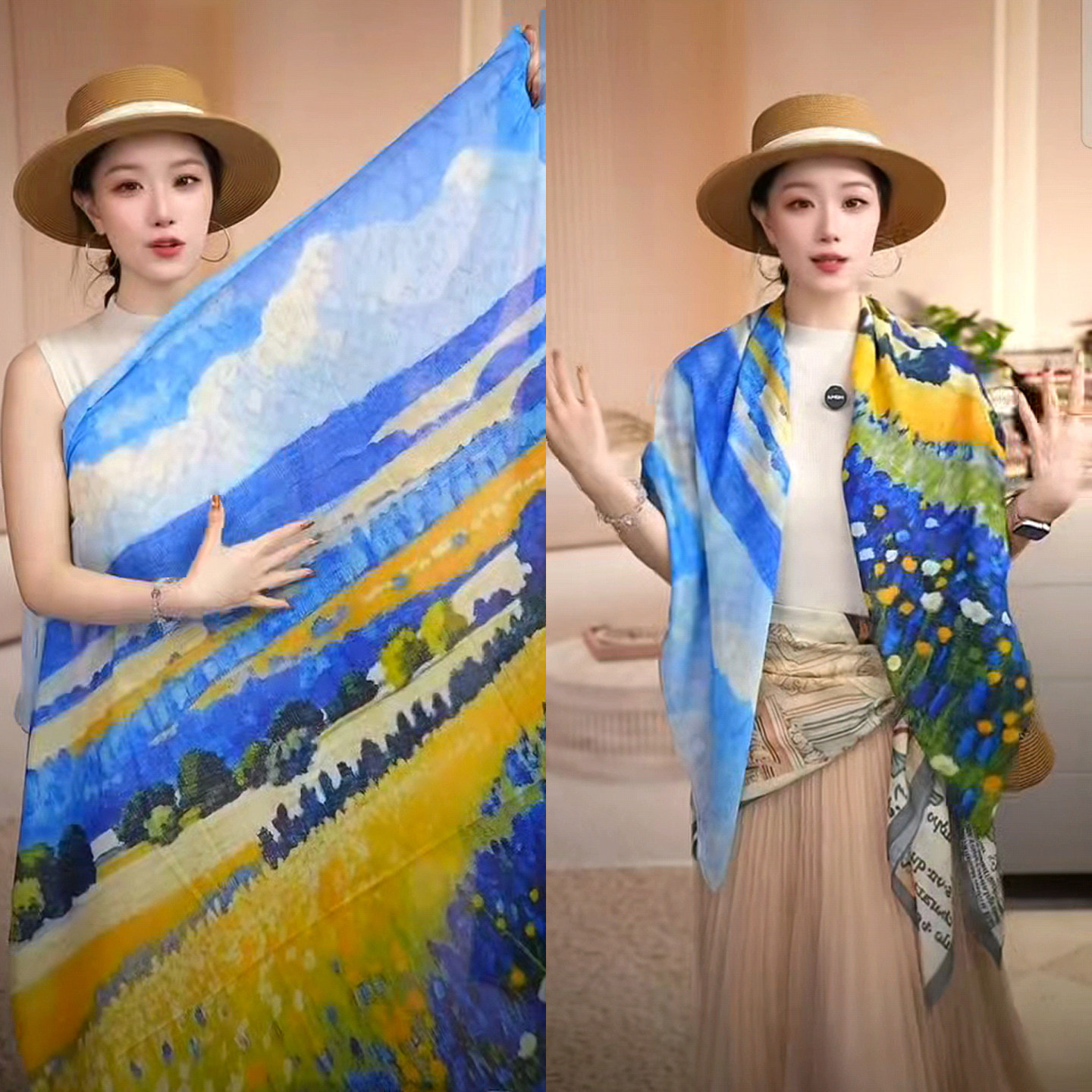 天丝棉夏季防晒透气大方巾