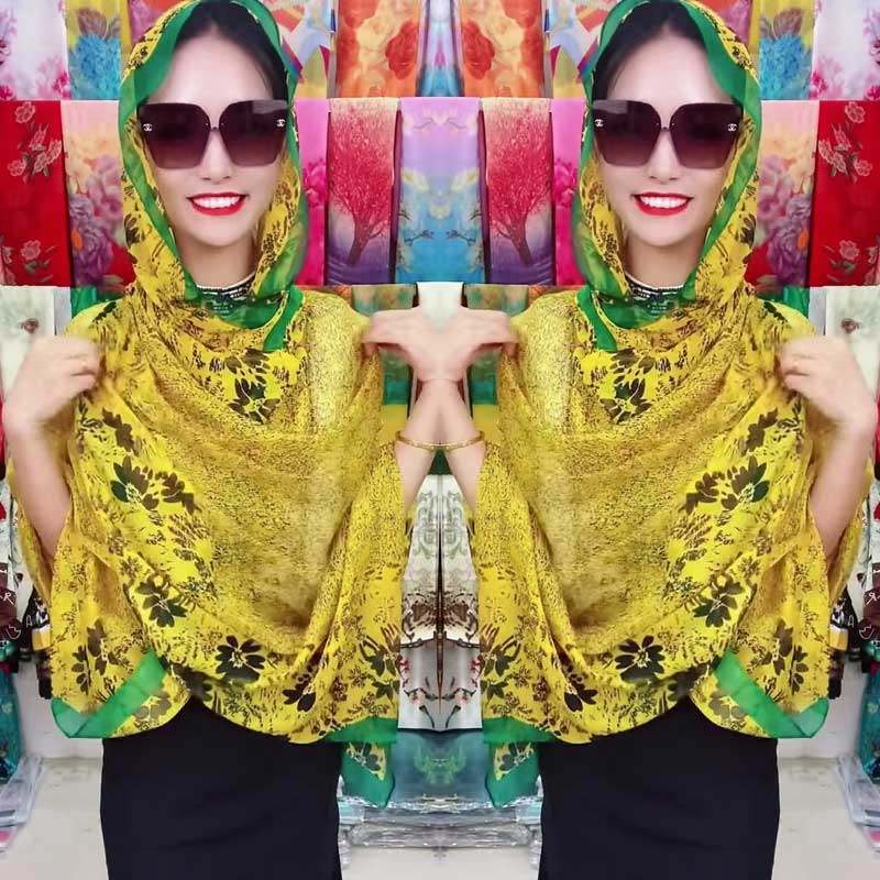 广场舞丝巾女高档防晒披肩外搭洋气空调纱巾超大百搭妈妈款围巾夏