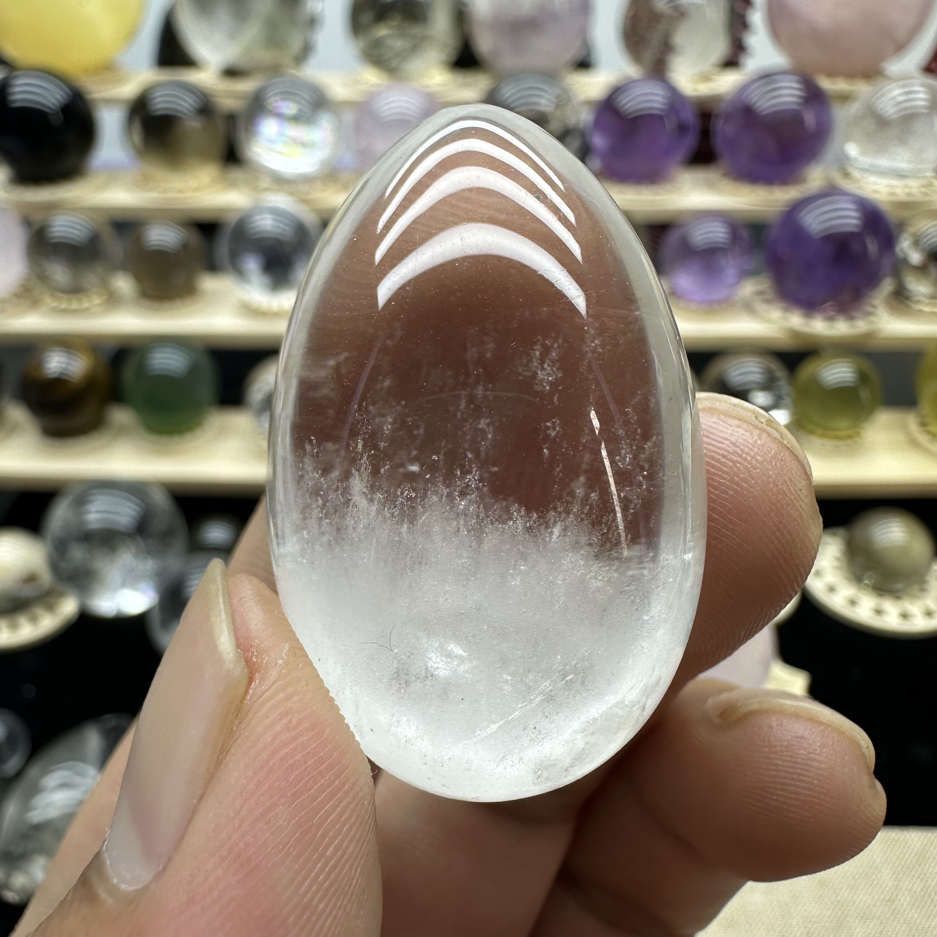 天然白水晶雪霜幽灵吊坠晶体干净异象水晶裸石饰品一物一图男女款