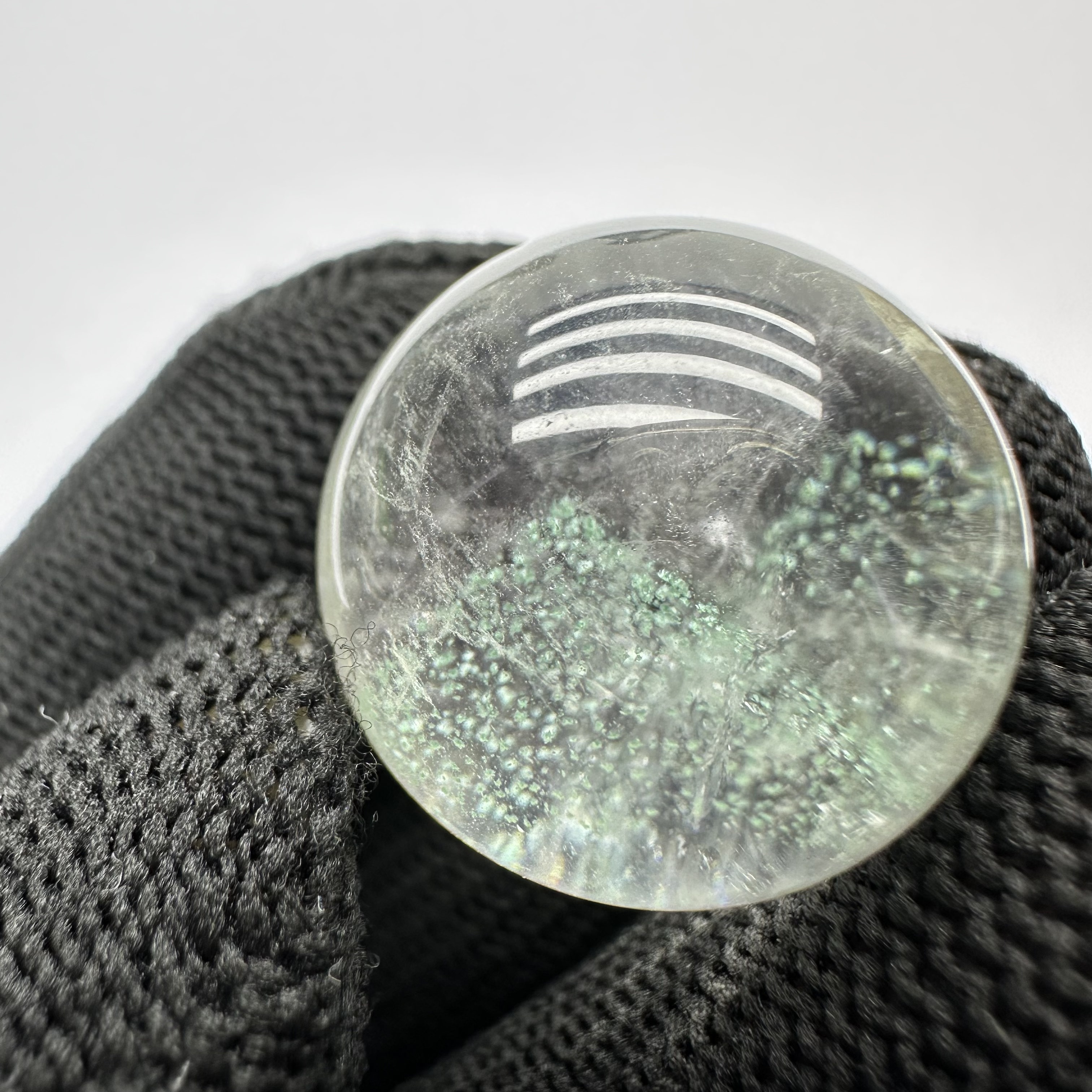 天然白水晶单珠吊坠裸石翠幽灵双山包裹体一物一图消磁能量石礼物