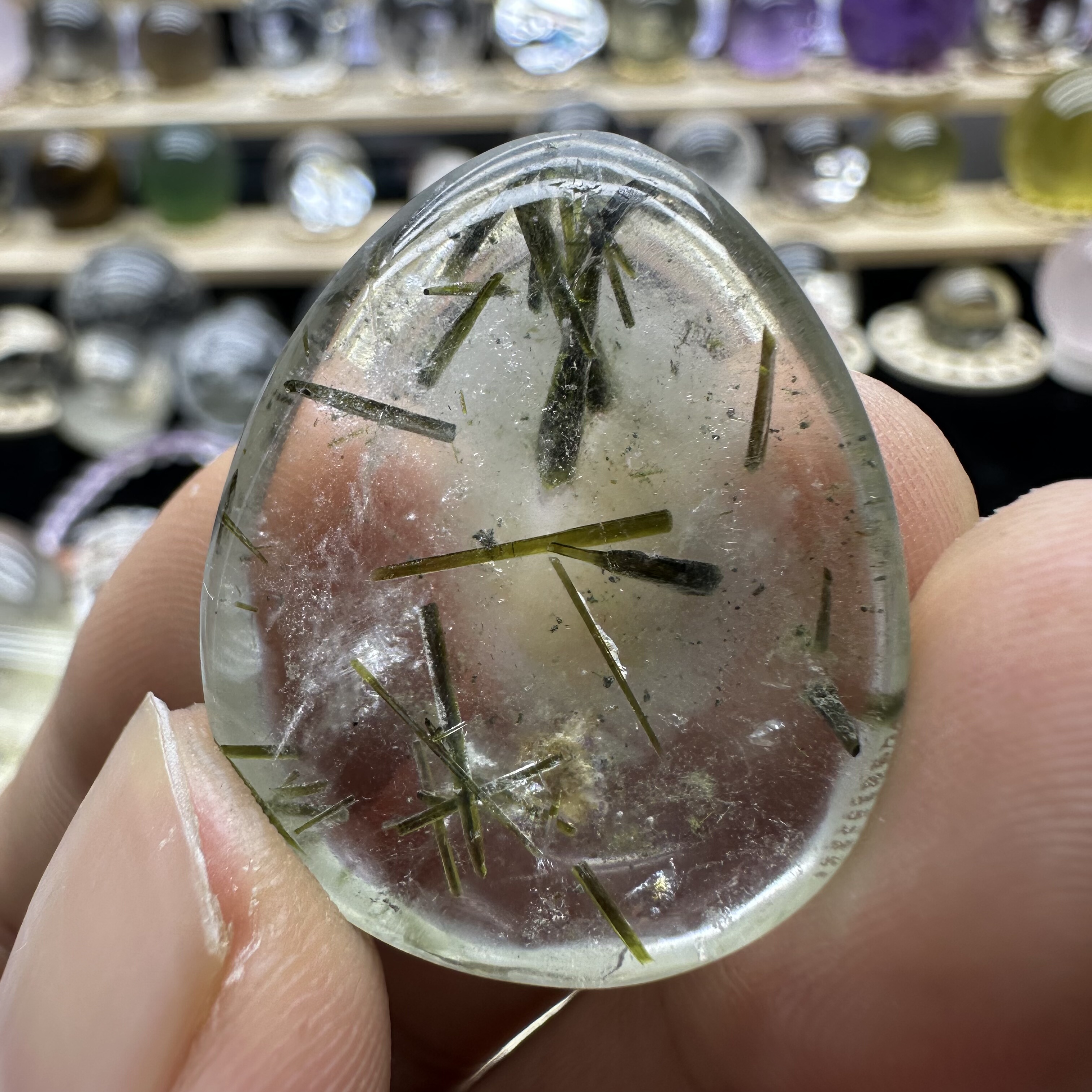 特价绿碧玺包裹体天然巴西意象水晶吊坠裸石挂坠一物一图收藏孤品