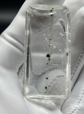 天然白水晶包裹透明绿色矿物质 晶体干净 一物一图男女款礼物消磁