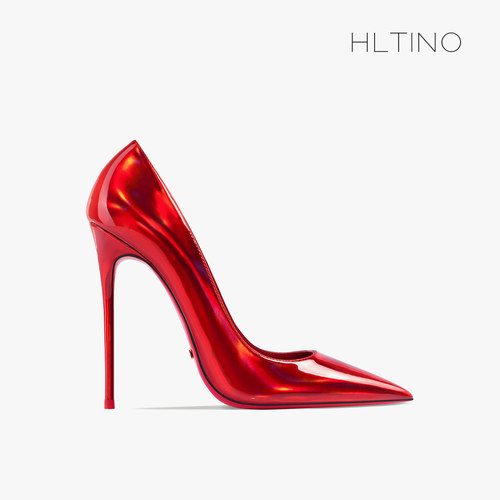 hltino欧美12cm性感尖头高跟单鞋
