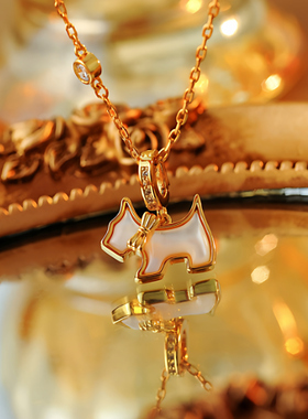 白色小马小众设计感项链女品牌潮流送女友生日礼物2025新款项圈坠