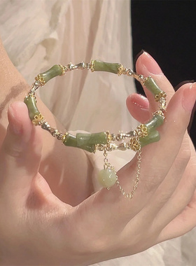 CILOA竹节手镯女节节高升国风新中式古风个性复古手饰2024年手链