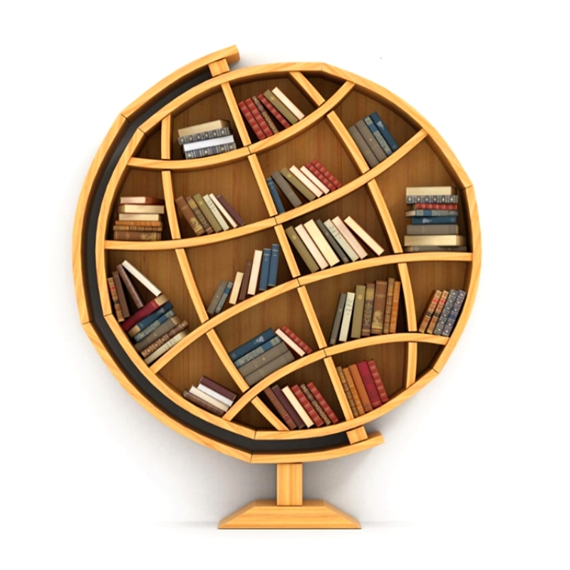 落地墙壁样板房书柜置物架