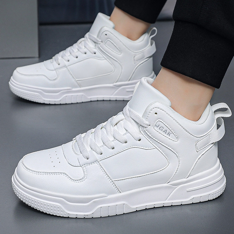 合成鞋业大码49 50中邦板鞋男潮流小白鞋软底舒适秋冬皮面男鞋学