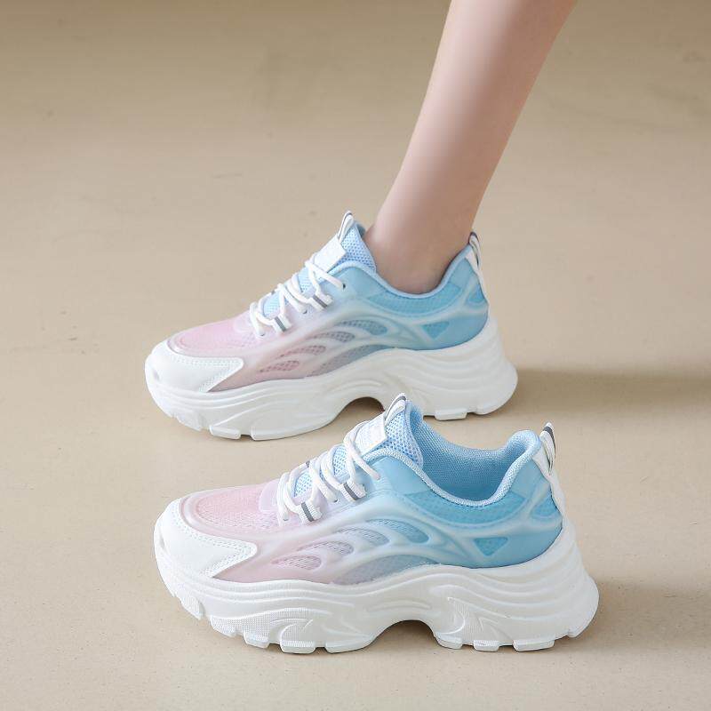 和诚鞋业春秋季老爹鞋子女2025年新款小白百搭运动休闲爆款厚底女