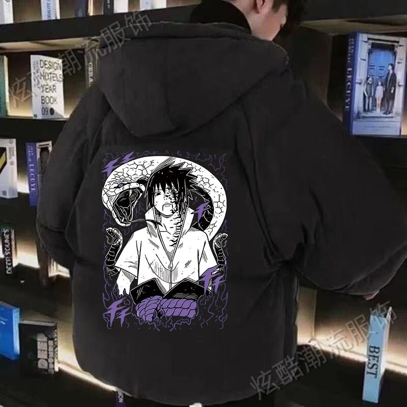 棉衣男冬季保暖潮流火影忍者棉服棉衣
