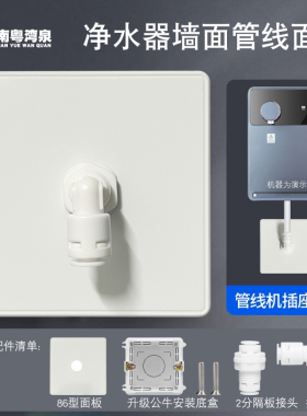 二分PE水管墙壁插座面板挂壁盖板