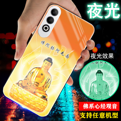 适用oppok11手机壳K12佛系像k9千手观音k10外套k5夜光玻璃新品菩萨中国古风k9s潮k11pro男士k12x女款k12pro