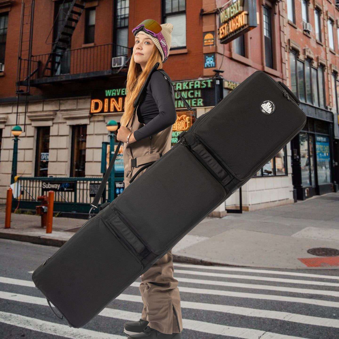 单双板通用滑雪轮包可托运