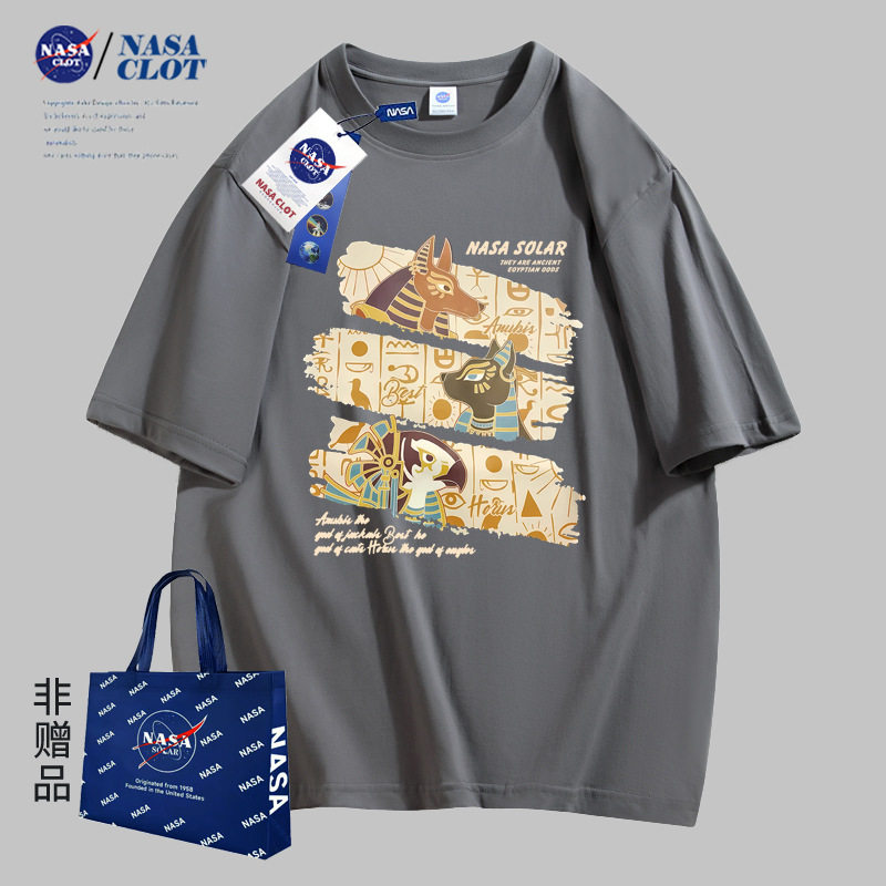 NASA潮牌印花男士T恤纯棉短袖