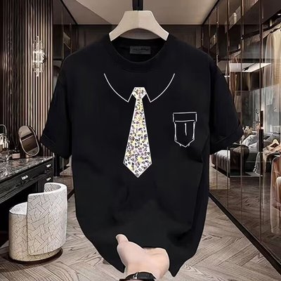 痞帅潮牌百搭印花短袖T恤