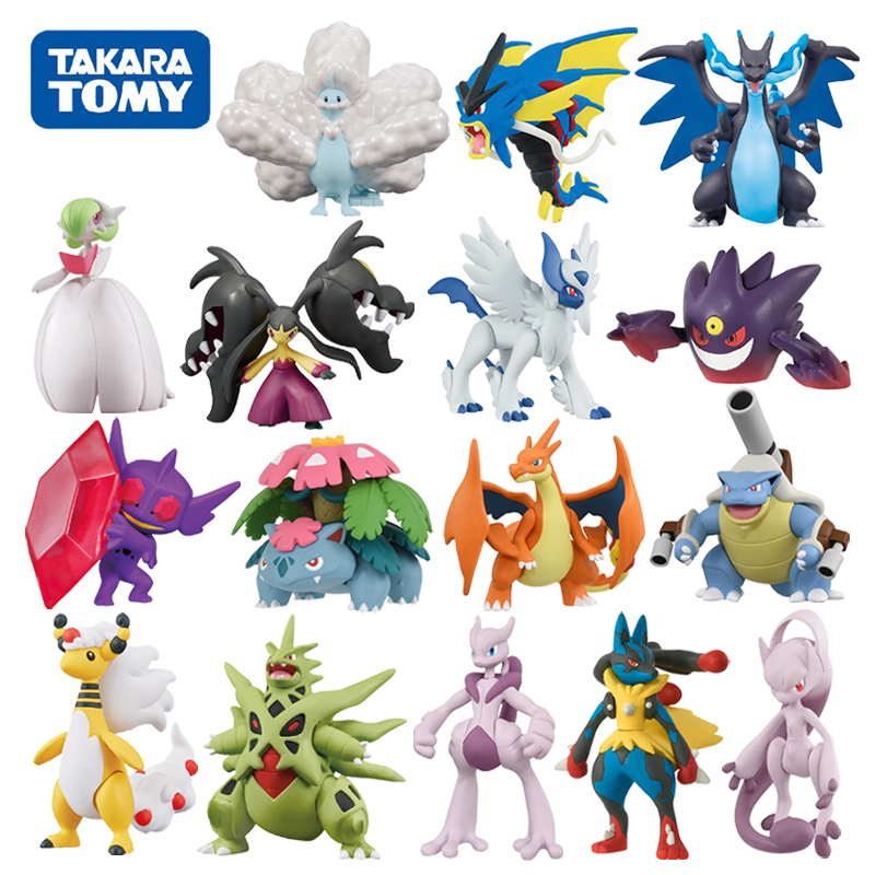 TOMY多美卡宝可梦初代御三家进化喷火龙水箭龟暴鲤龙手办模型玩偶