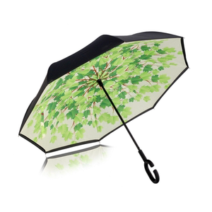 德国系双层免持式反向伞女遮阳防晒晴雨两用自动雨伞男车用长柄伞