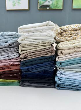 出kou日单纯全棉贡缎床笠纯色全包防尘保护套1/1.2/1.35/1.5超值