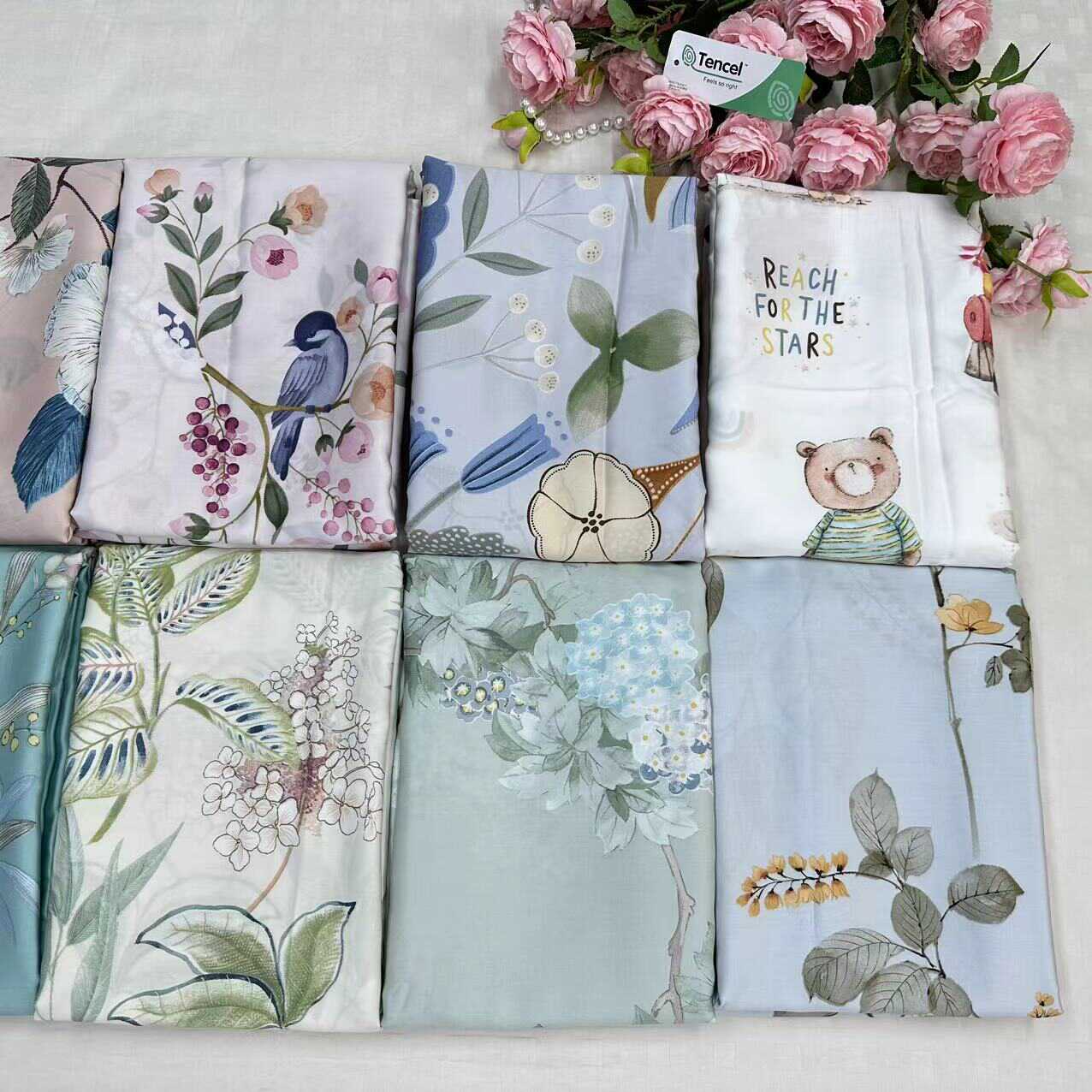 双人莱赛尔印花天丝奥地利床单