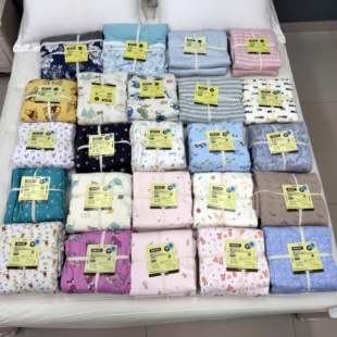 订单余天竺棉针织条纹纯色全棉被套A类婴幼儿可用裸睡纯棉日式简